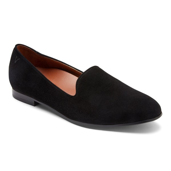 Vionic Flats Ireland - Willa Slip on Flat Black - Womens Shoes Sale | IOLJW-2593